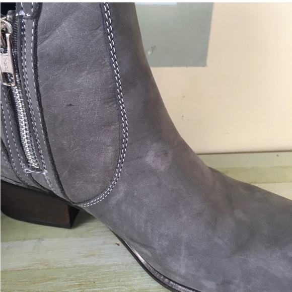 Steve Madden ‘Zipster’ Ankle Bootie in Smokey Grey Nubuck    Size 7 1/2   NEW - Picture 6 of 10